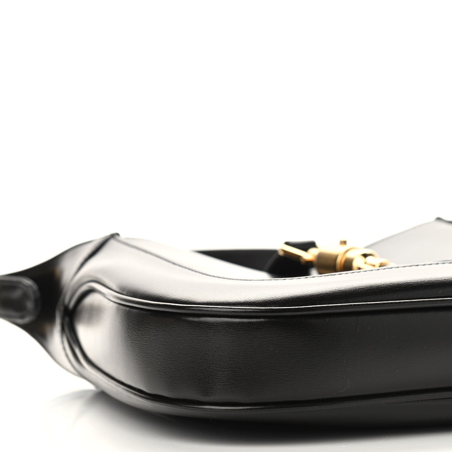 Boarded Dyana Lux Calfskin Small Jackie 1961 Hobo Black
