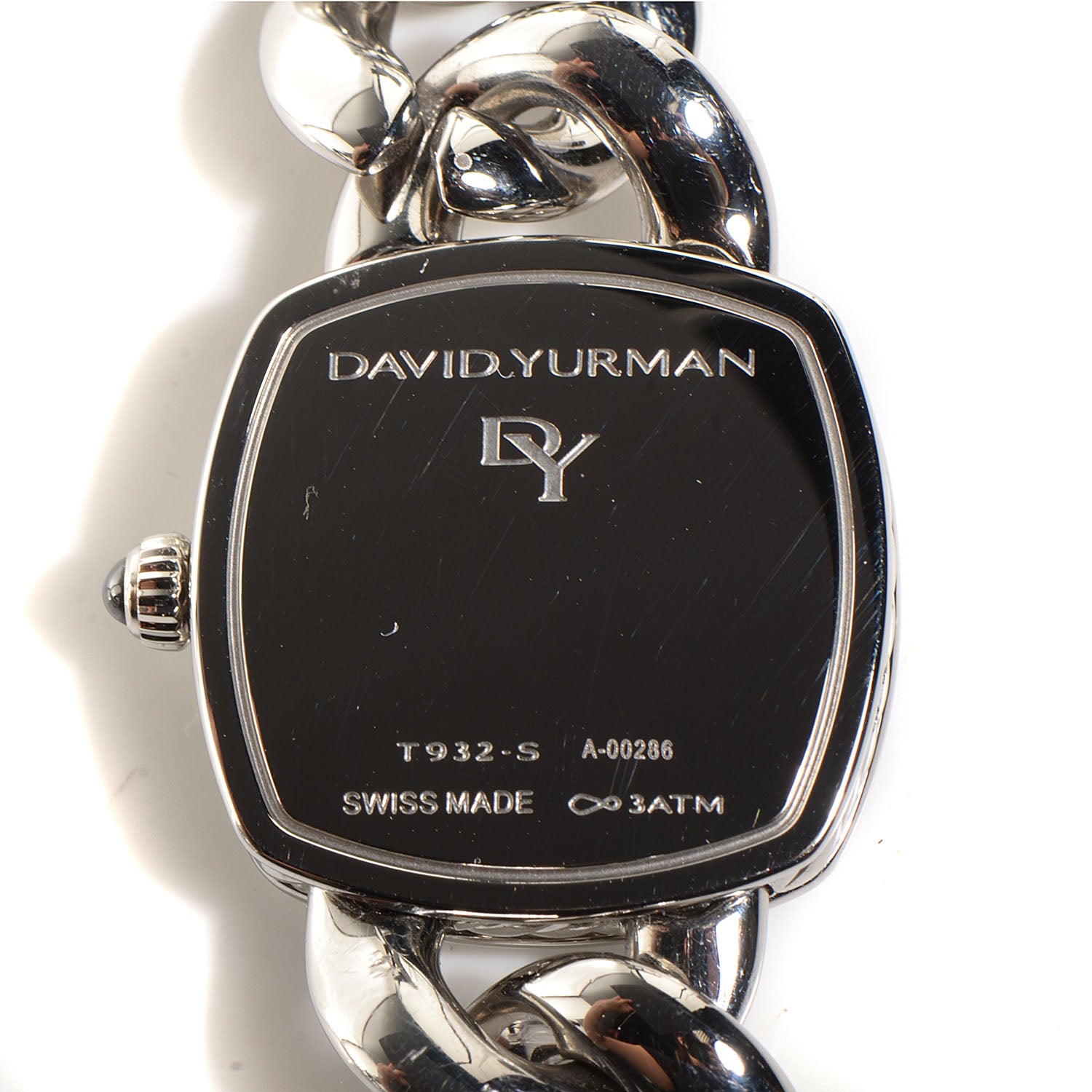 David Yurman Stainless Steel Diamond 23mm Albion Quartz Watch Black 3 of 8