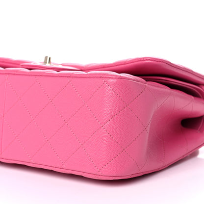 Chanel Caviar Quilted Jumbo Double Flap Pink 9 of 10