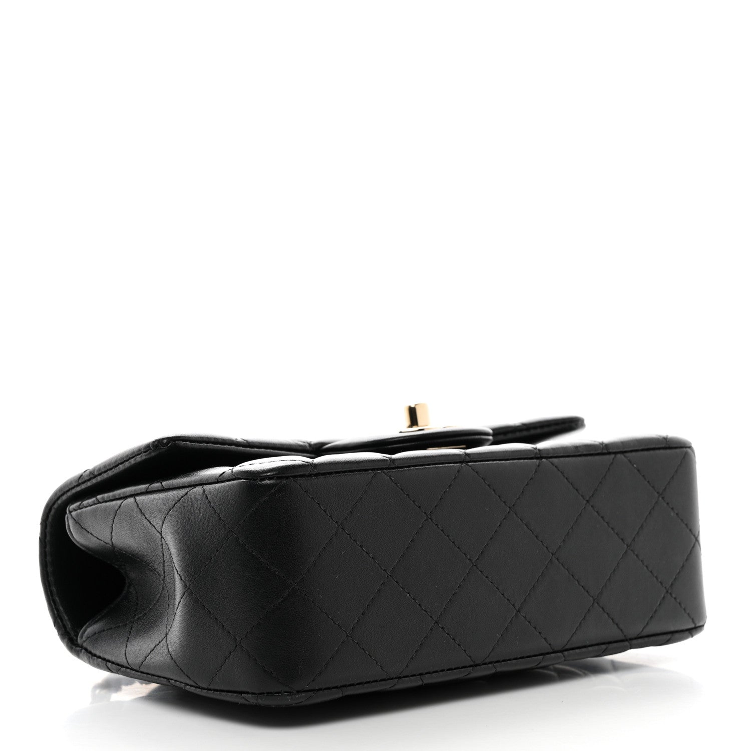 Chanel Lambskin Quilted Mini Top Handle Rectangular Flap Black 4 of 10