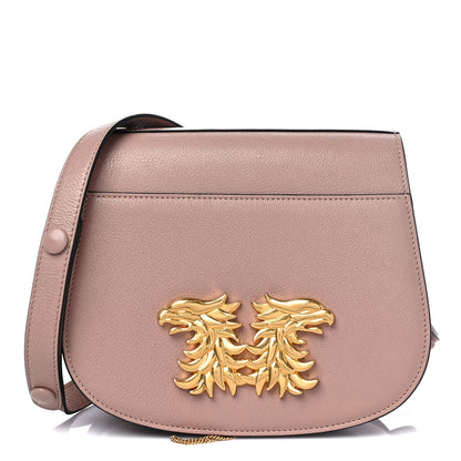 Valentino Garavani Buffalo Maison Gryphons Saddle Bag Rose Cannelle 1 of 9