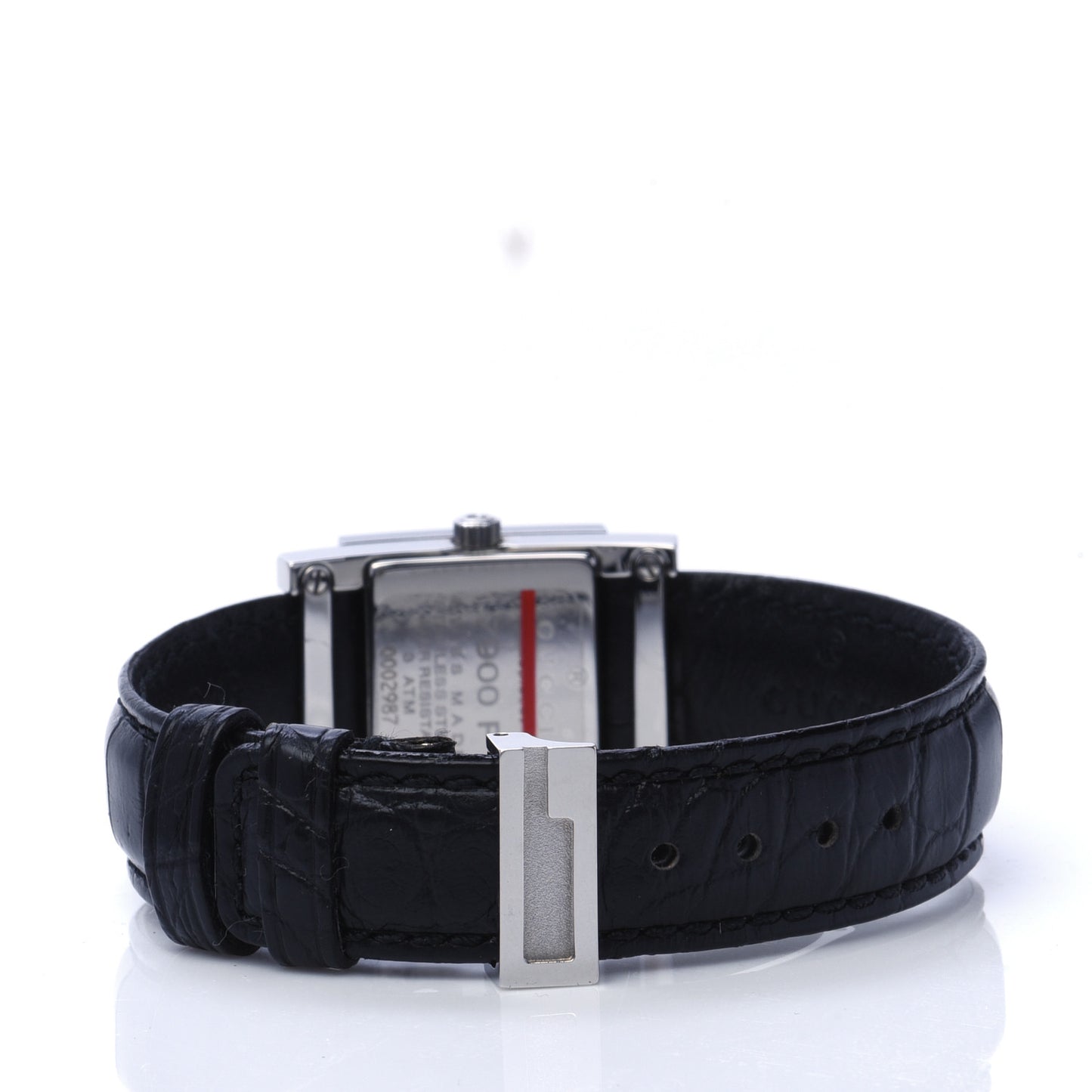 Stainless Steel Calfskin 19mm 7900P Quartz Watch Black