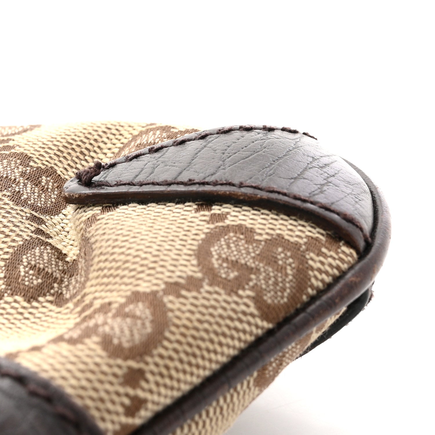 Gucci Monogram Horsebit Clutch Dark Brown 12 of 13