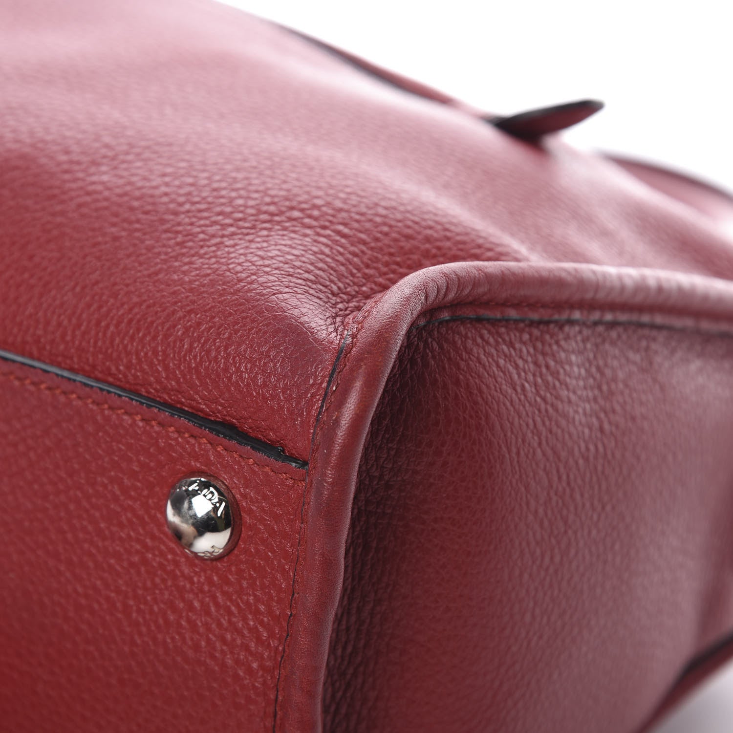 Prada Vitello Phenix Shopping Satchel Rosso 10 of 14
