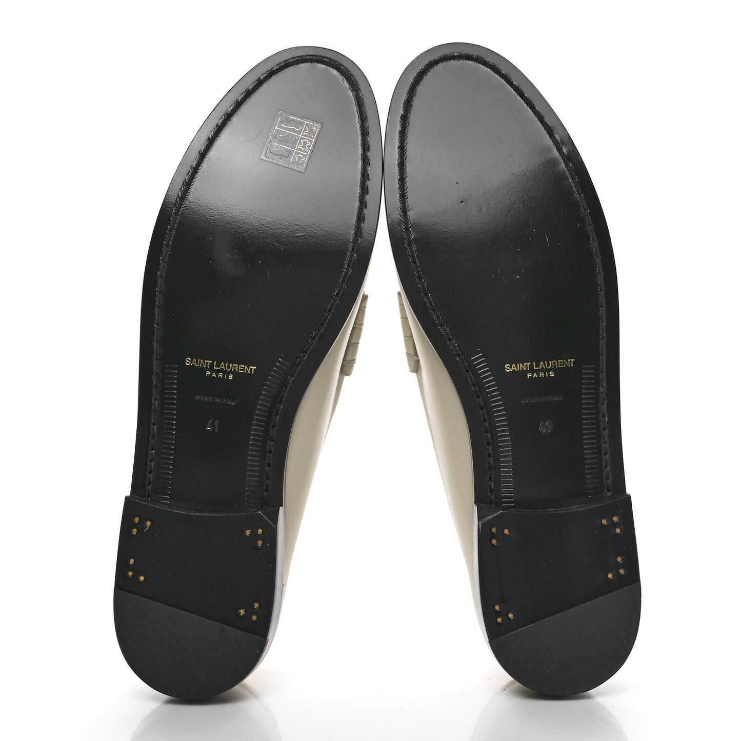 Calfskin Penny Loafers 41 Pearl