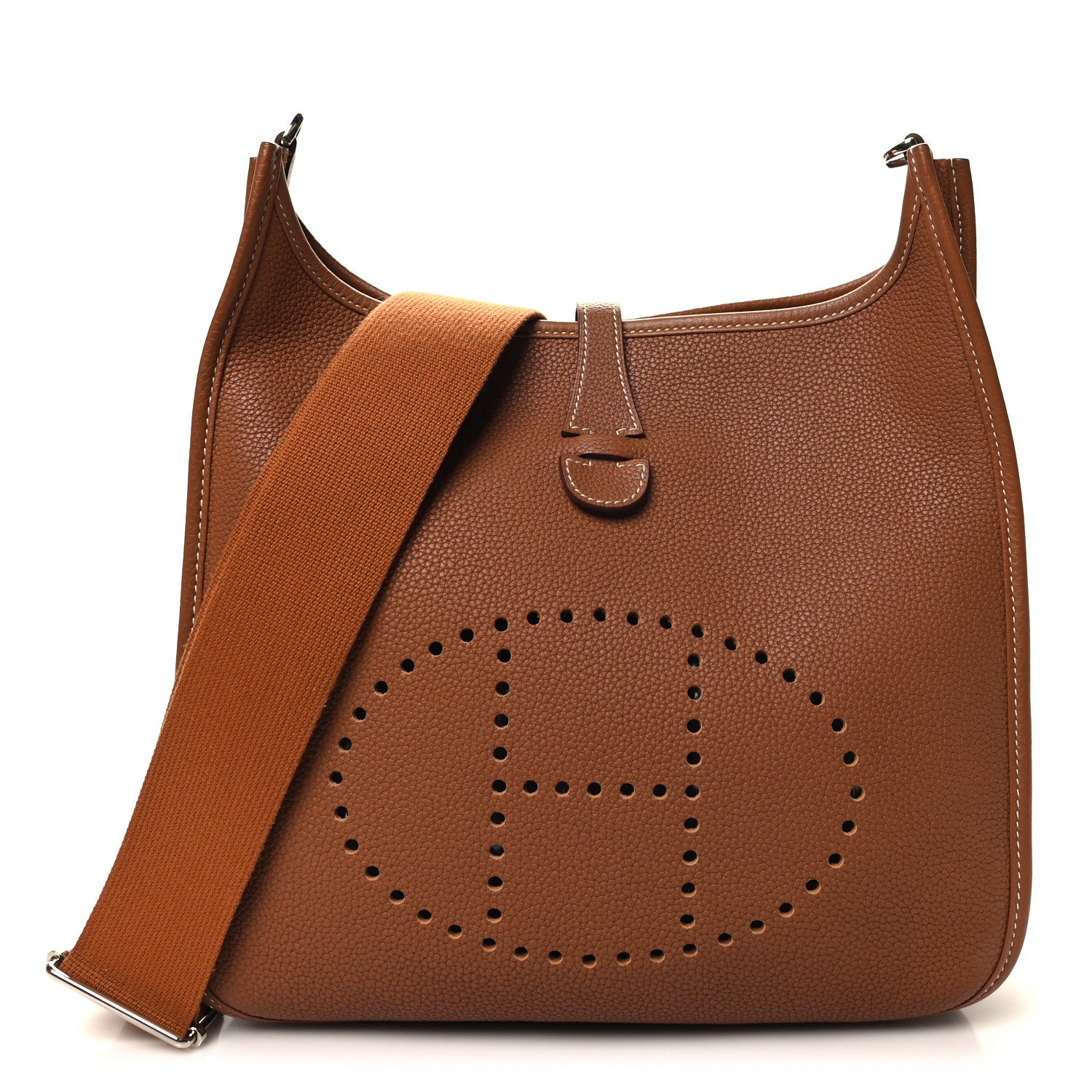 Hermes Taurillon Clemence Evelyne III PM Gold 1 of 11
