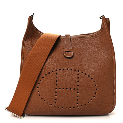 Hermes Taurillon Clemence Evelyne III PM Gold 1 of 11