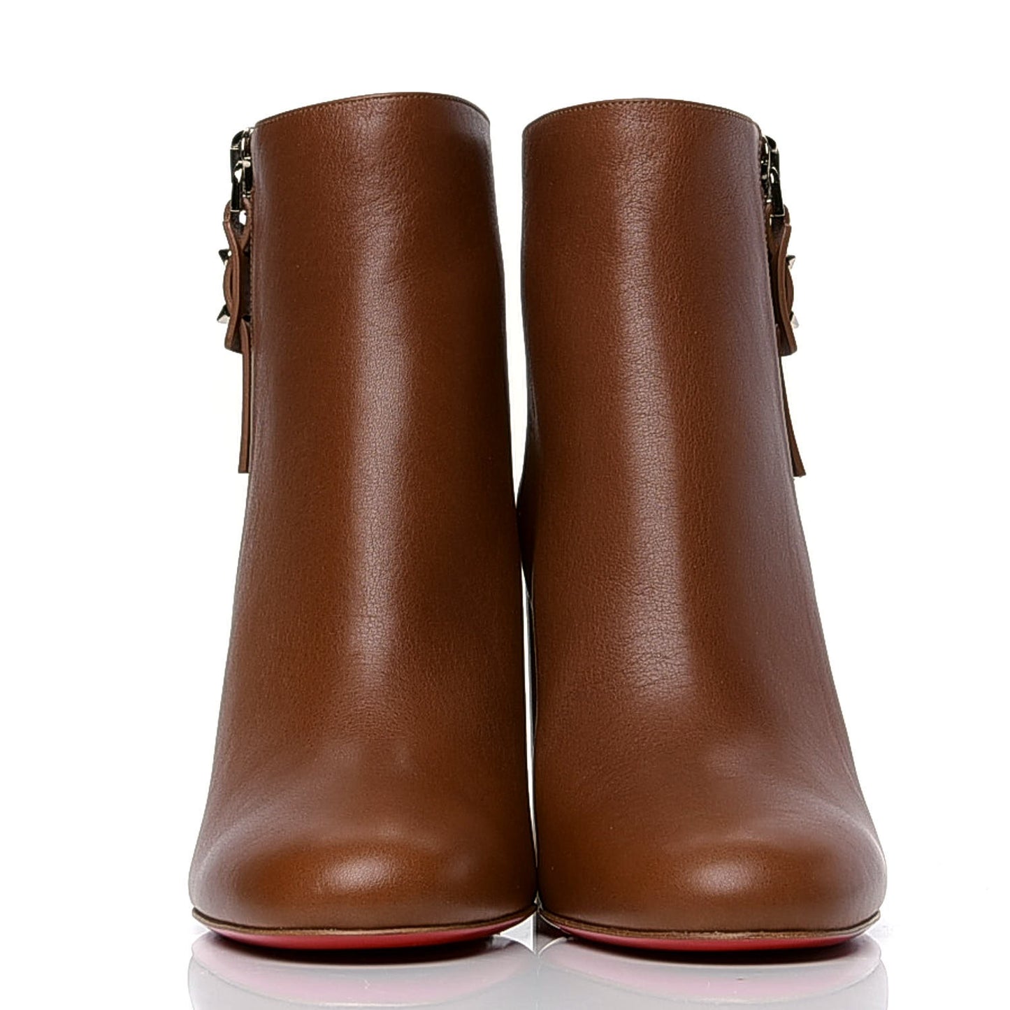 Calfskin Ziptotal 85 Booties 39 Cuoio