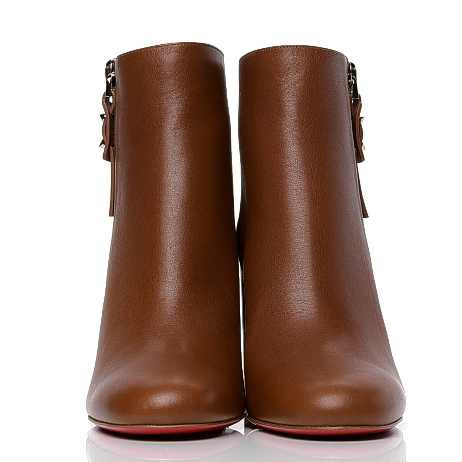 Christian Louboutin Calfskin Ziptotal 85 Booties 39 Cuoio 2 of 5