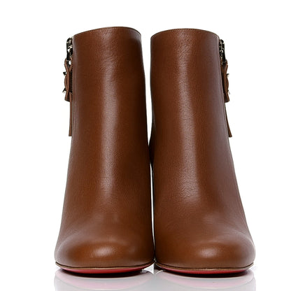 Christian Louboutin Calfskin Ziptotal 85 Booties 39 Cuoio 2 of 5