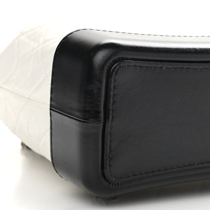 Chanel Aged Calfskin Quilted Gabrielle Backpack Black White 8 of 9