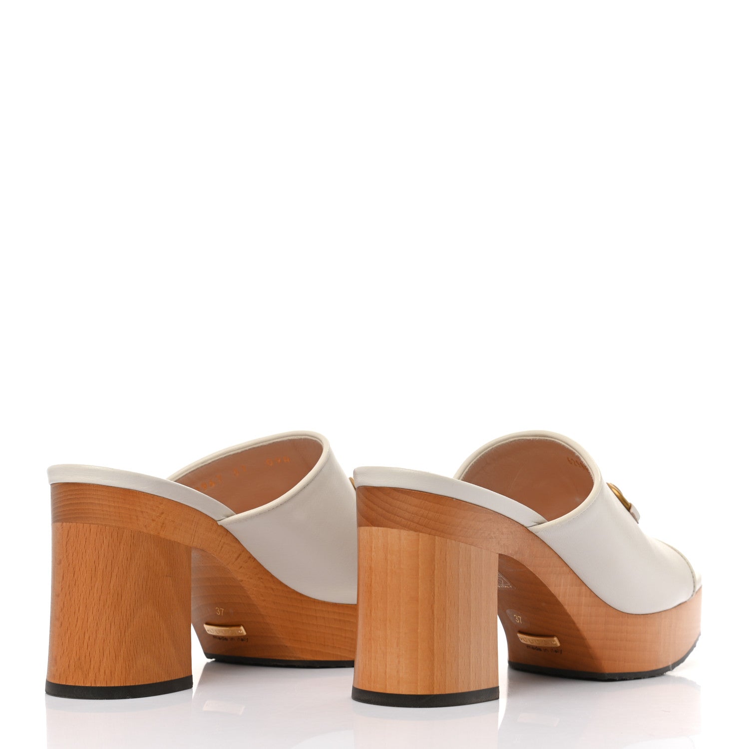 Gucci Granada Kid Houdan Platform Slide Sandals 37 Mystic White 4 of 10