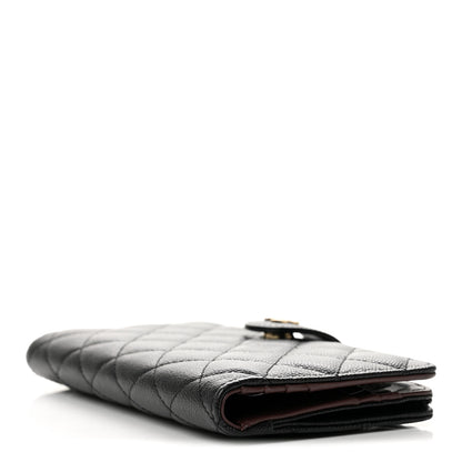 Chanel Caviar Quilted Long Zipped Wallet Black 4 of 9
