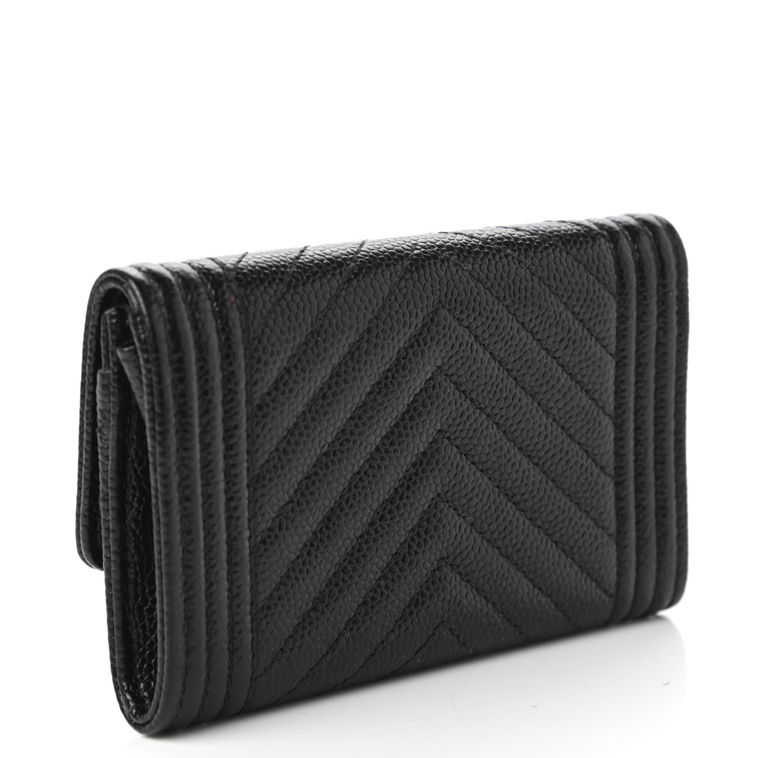 Chanel Caviar Quilted Boy Flap Card Holder Black 3 of 12