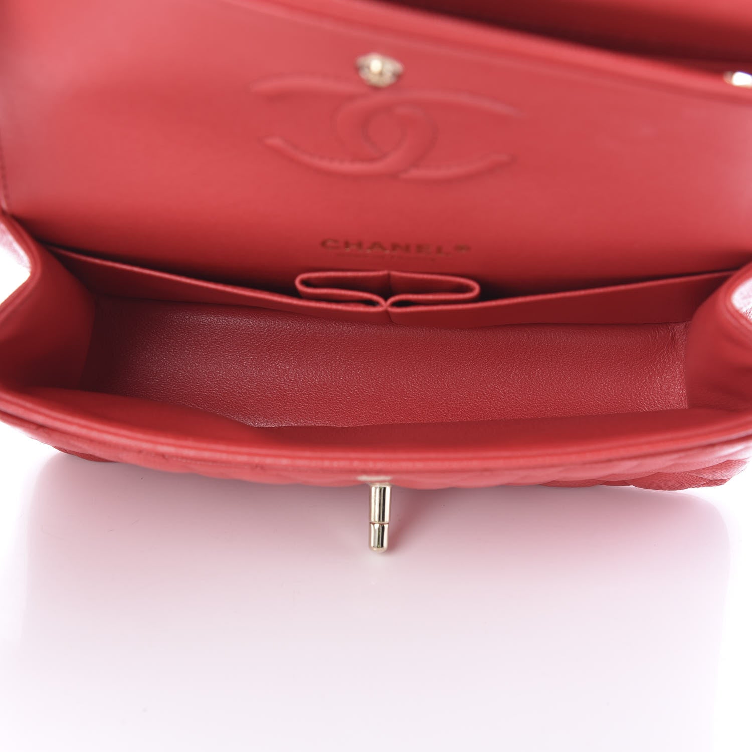 Chanel Caviar Quilted Small Double Flap Red 5 of 10