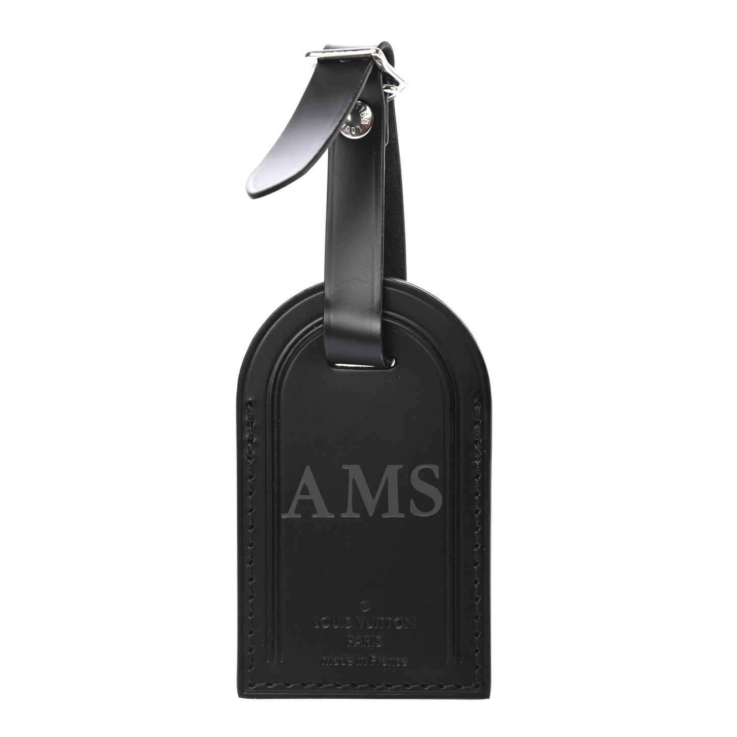 Calfskin Luggage Tag Black