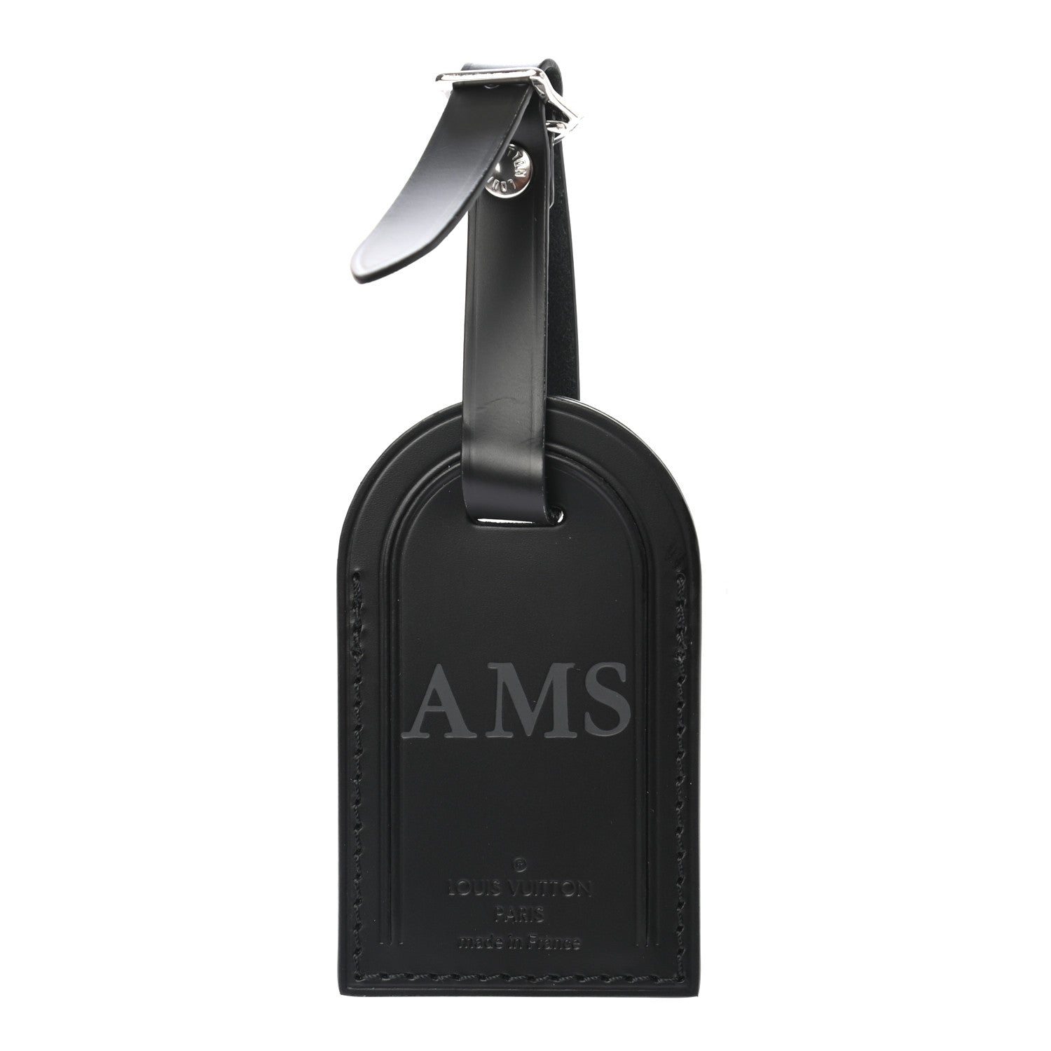 Louis Vuitton Calfskin Luggage Tag Black 1 of 3
