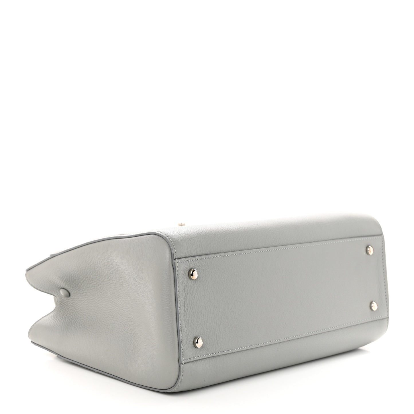 Grained Calfskin Small Neo Executive Shopper Tote Grey