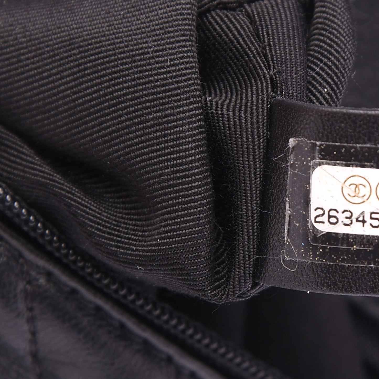 Calfskin Chevron Waist Belt Bag Black