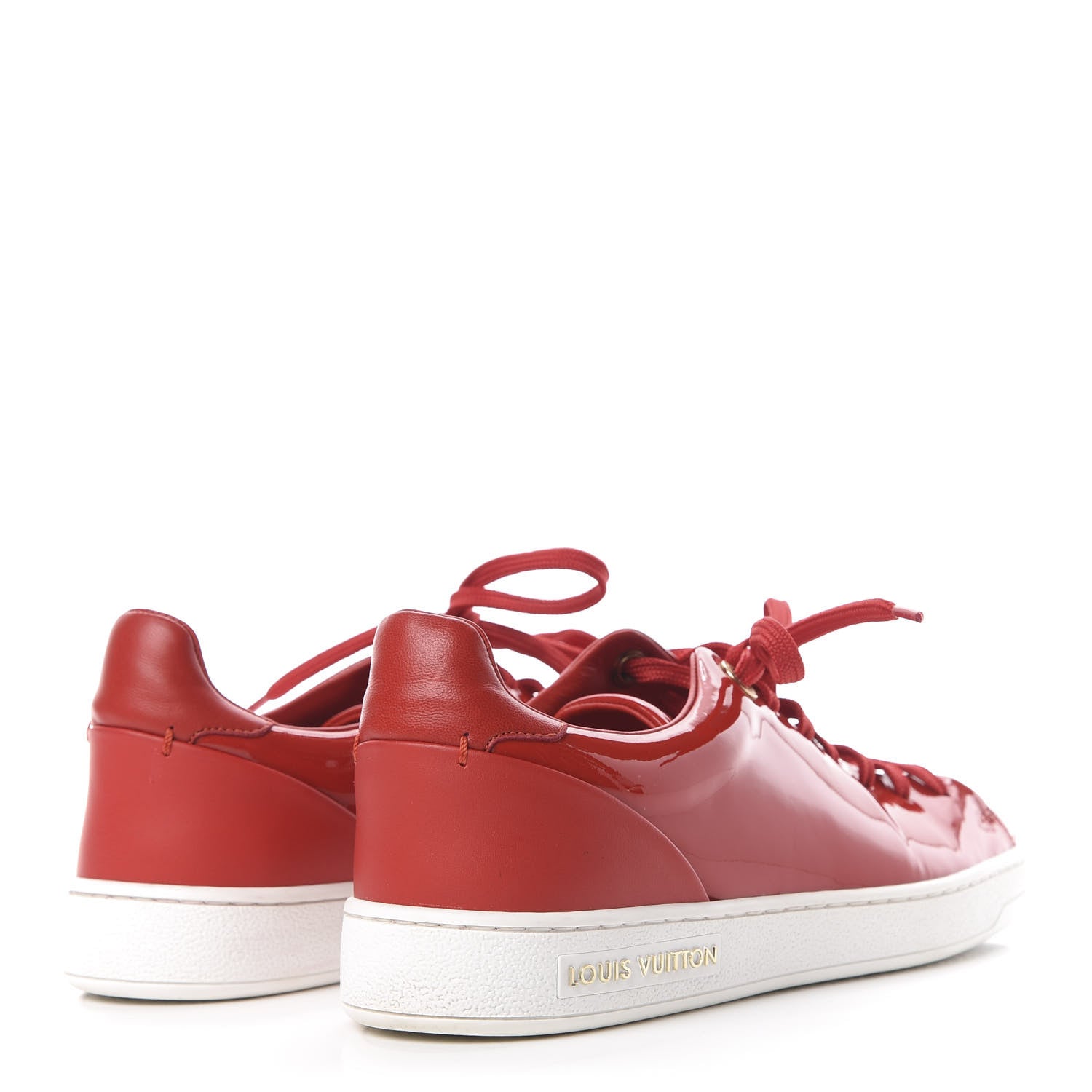 Louis Vuitton Patent Calfskin Frontrow Sneakers 35.5 Rouge 4 of 11