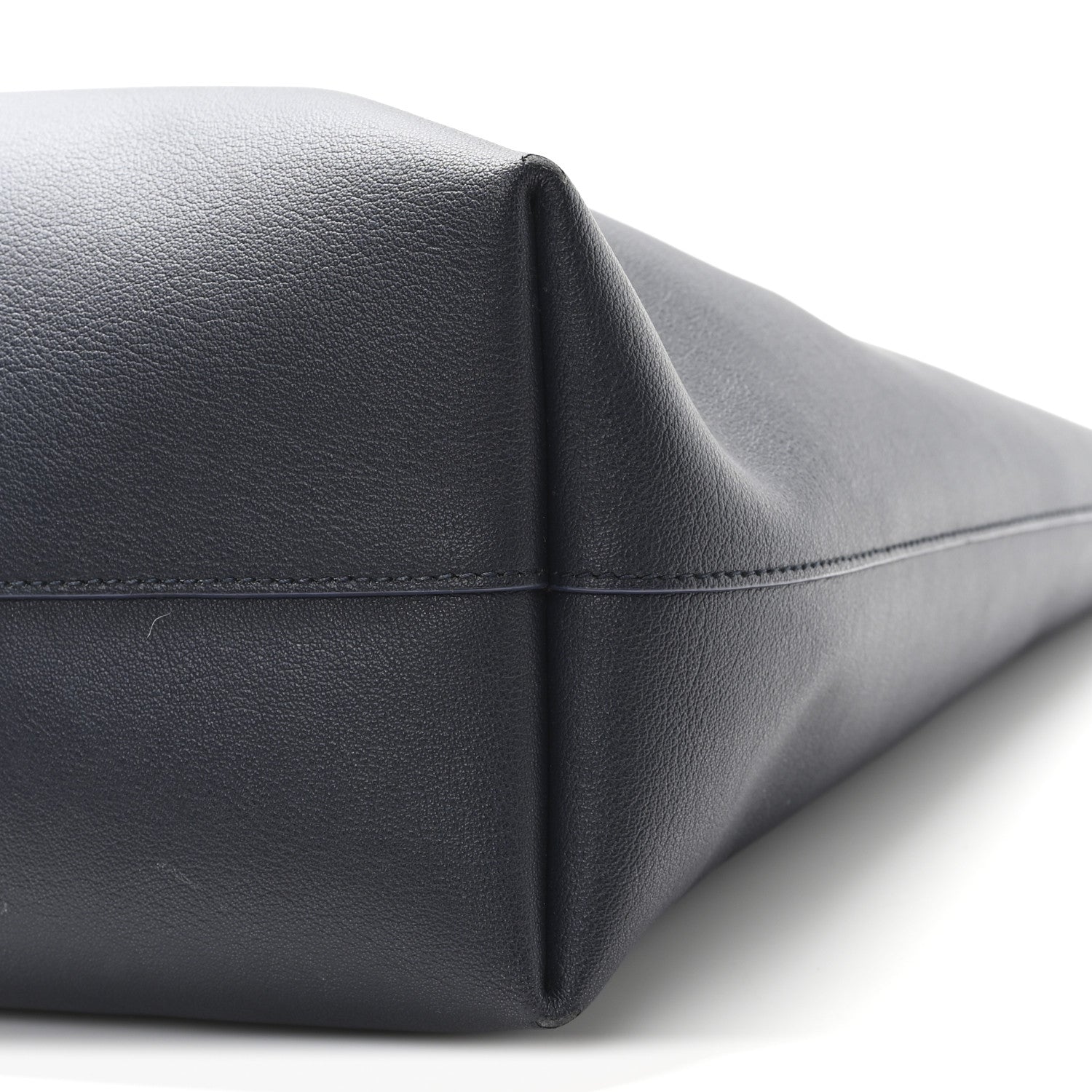 Saint Laurent Calfskin Large Shopping Tote Navy 10 of 13