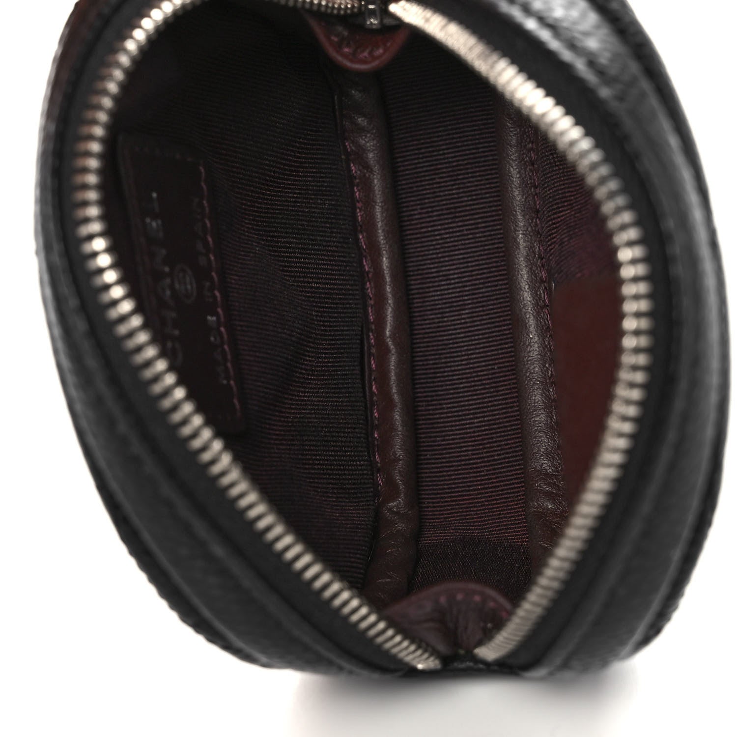 Chanel Caviar Quilted Zip Around Classic Coin Purse Black 5 of 10