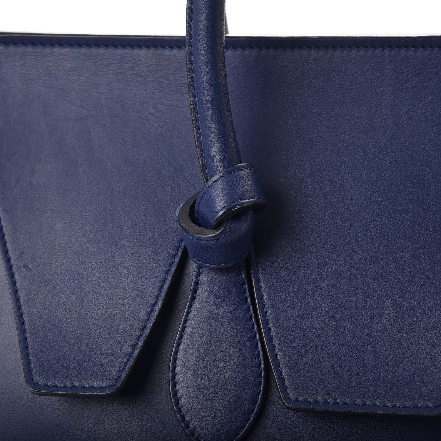Celine Smooth Calfskin Small Tie Knot Tote Dark Indigo 12 of 23