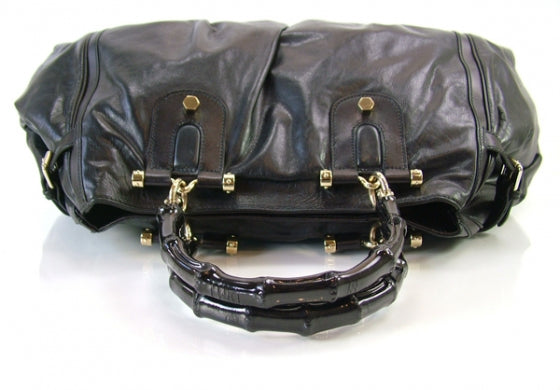 Gucci Leather Pop Bamboo Handle Tote 4 of 9