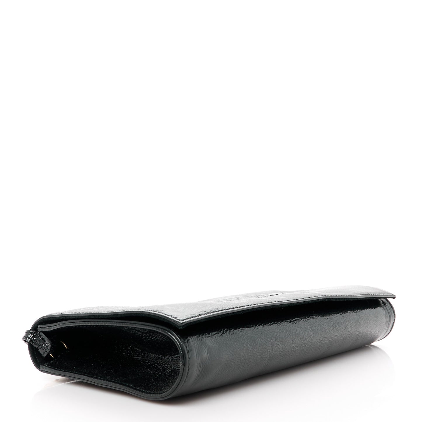 Soft Patent Medium Soho Clutch Black