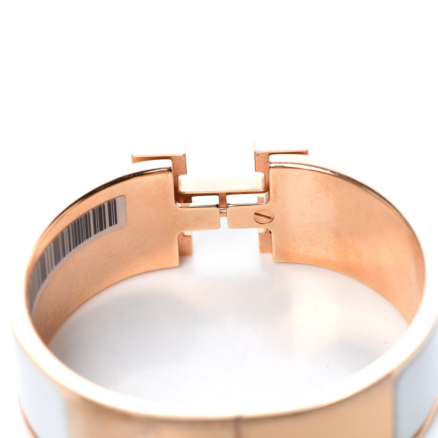 Hermes Enamel Wide Clic Clac H Bracelet PM White 4 of 8