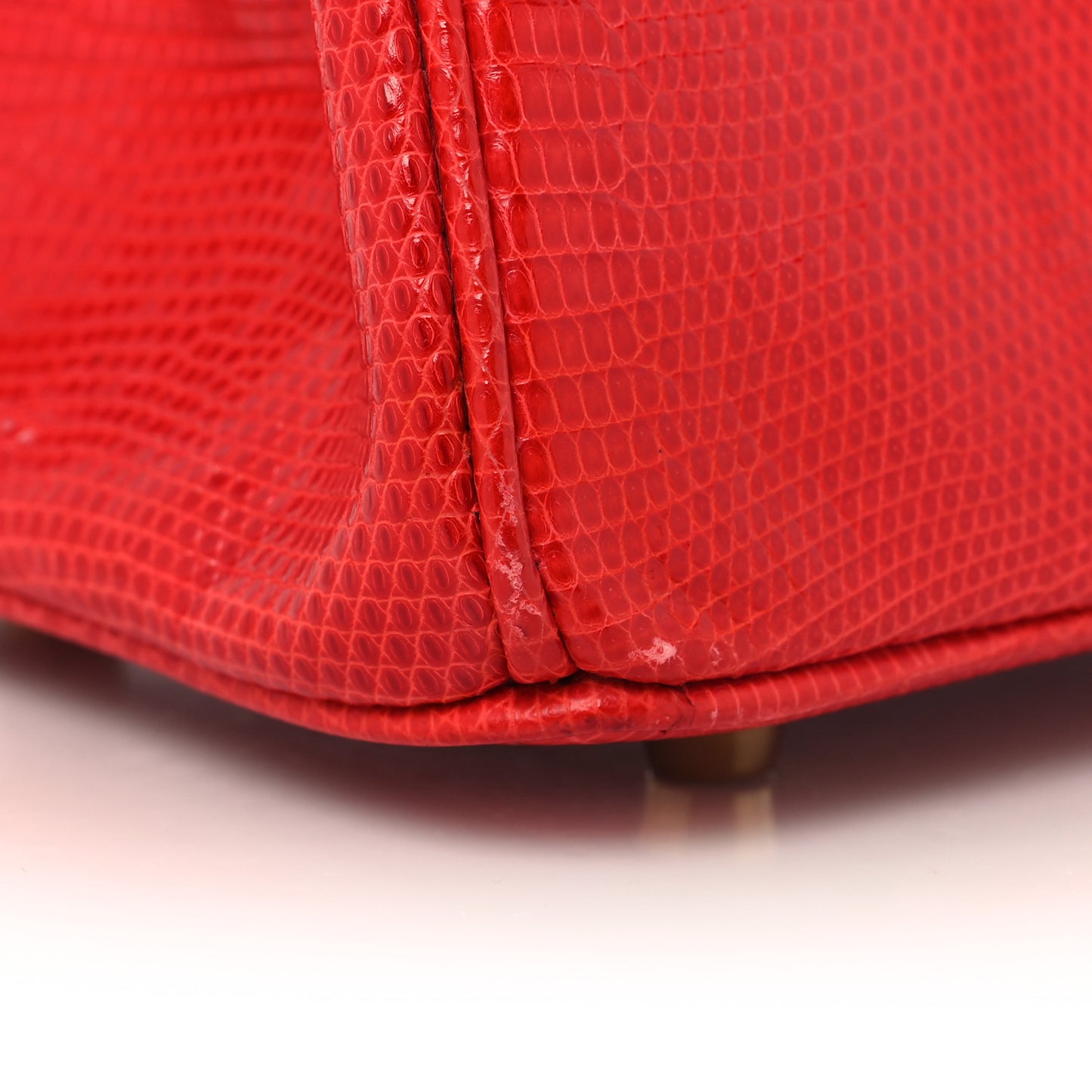 Lizard Birkin 25 Rouge Moyen