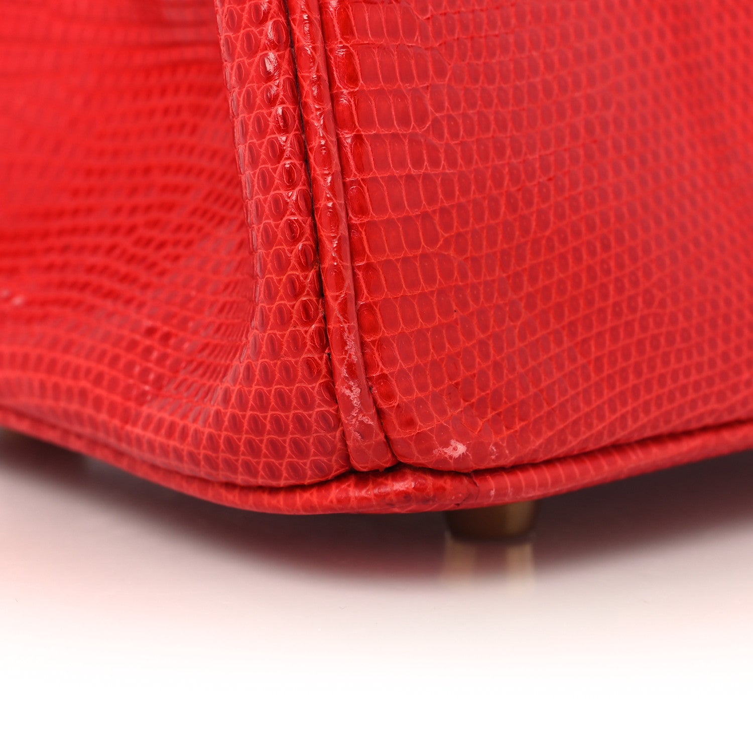 Hermes Lizard Birkin 25 Rouge Moyen 14 of 16