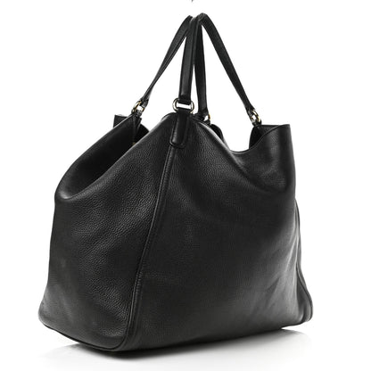 Gucci Pebbled Calfskin Large Soho Shoulder Bag Black 2 of 19
