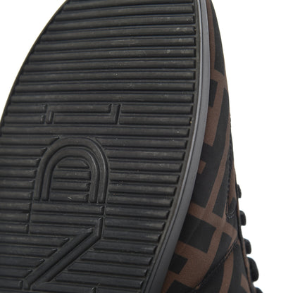 Fendi Nylon FF Reloaded High Top Sneakers 39.5 Tobacco Black 14 of 16
