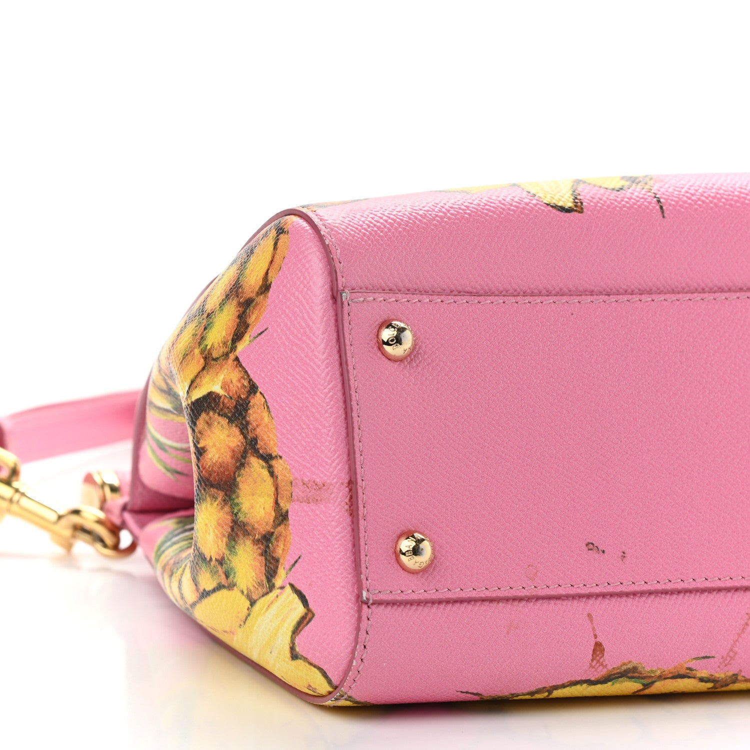 Dolce & Gabbana Dauphine Pineapple Print Medium Miss Sicily Satchel Rosa 8 of 13
