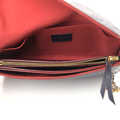 Louis Vuitton Empreinte Pochette Felicie Chain Wallet Marine Rouge 6 of 14