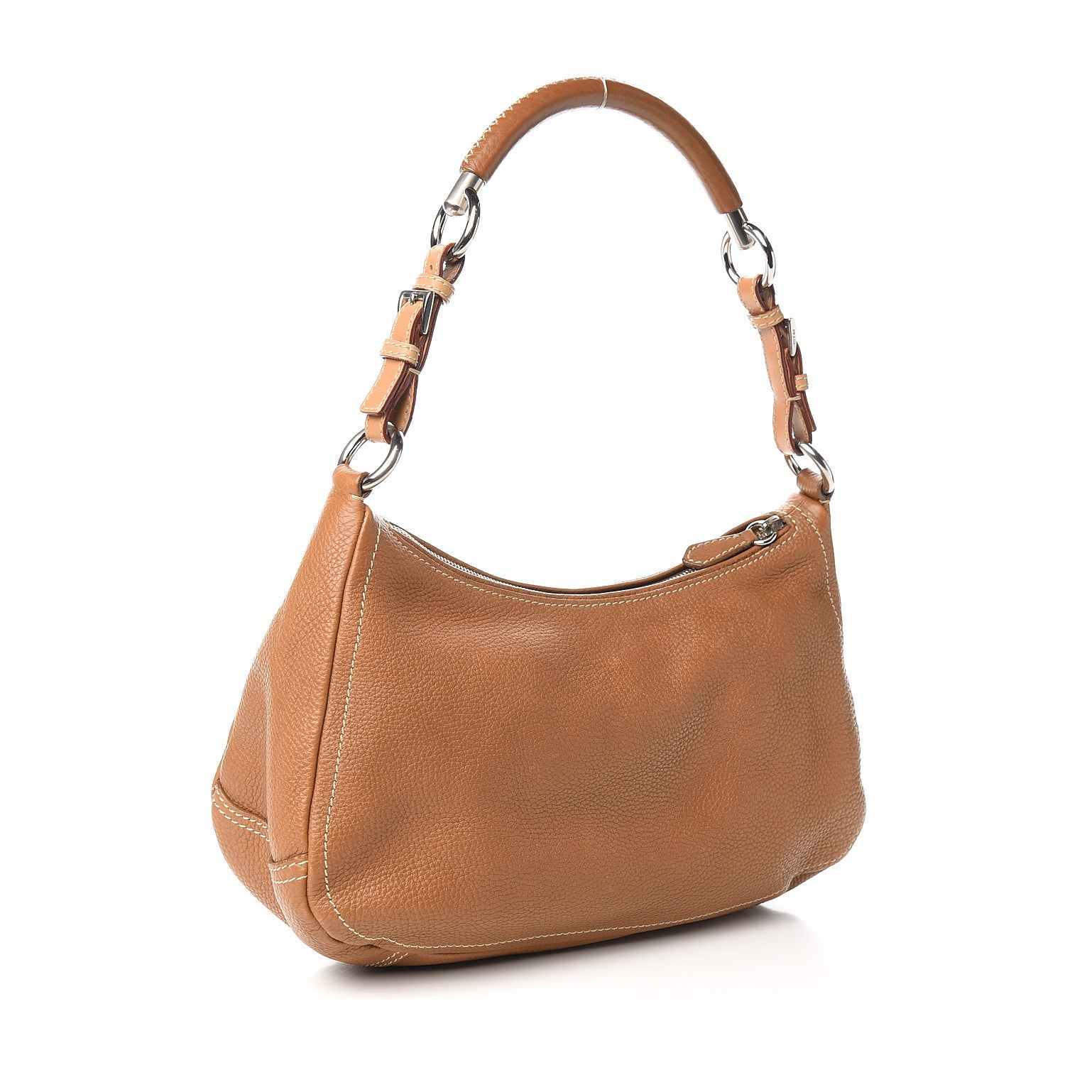Prada Vitello Daino Shoulder Bag Naturale 3 of 11