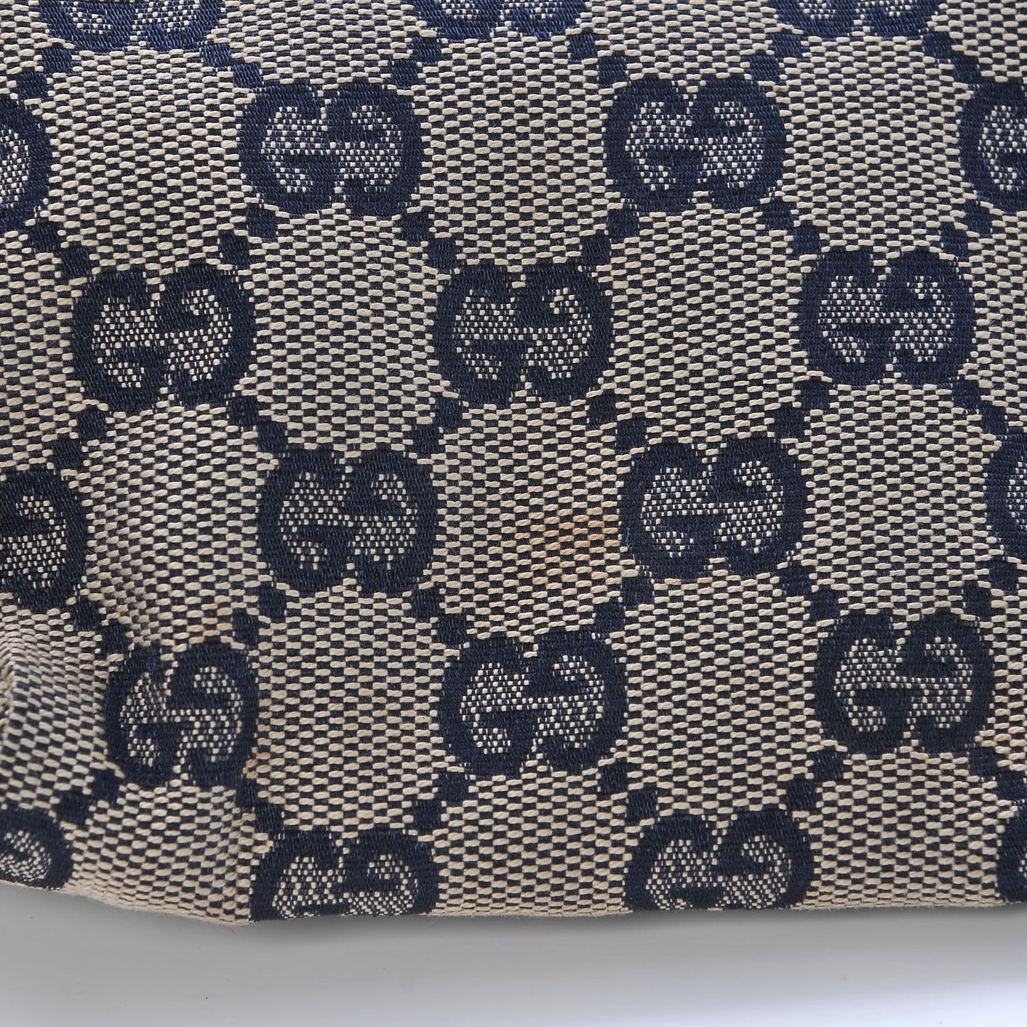 GG Monogram Web Double Pocket Belt Bag Navy