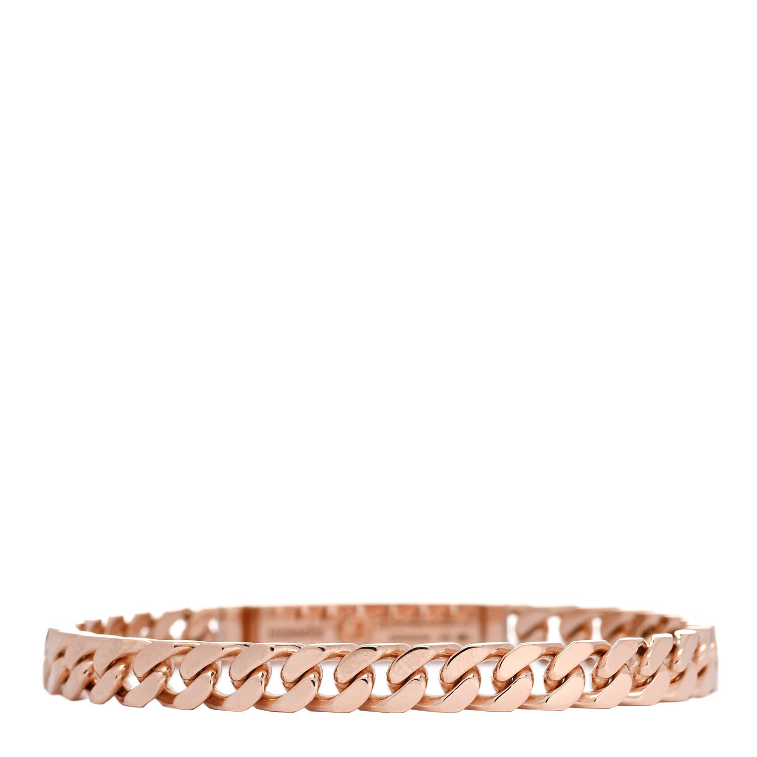 Hermes 18K Rose Gold Diamond PM Kelly Chaine Bracelet LG 2 of 4