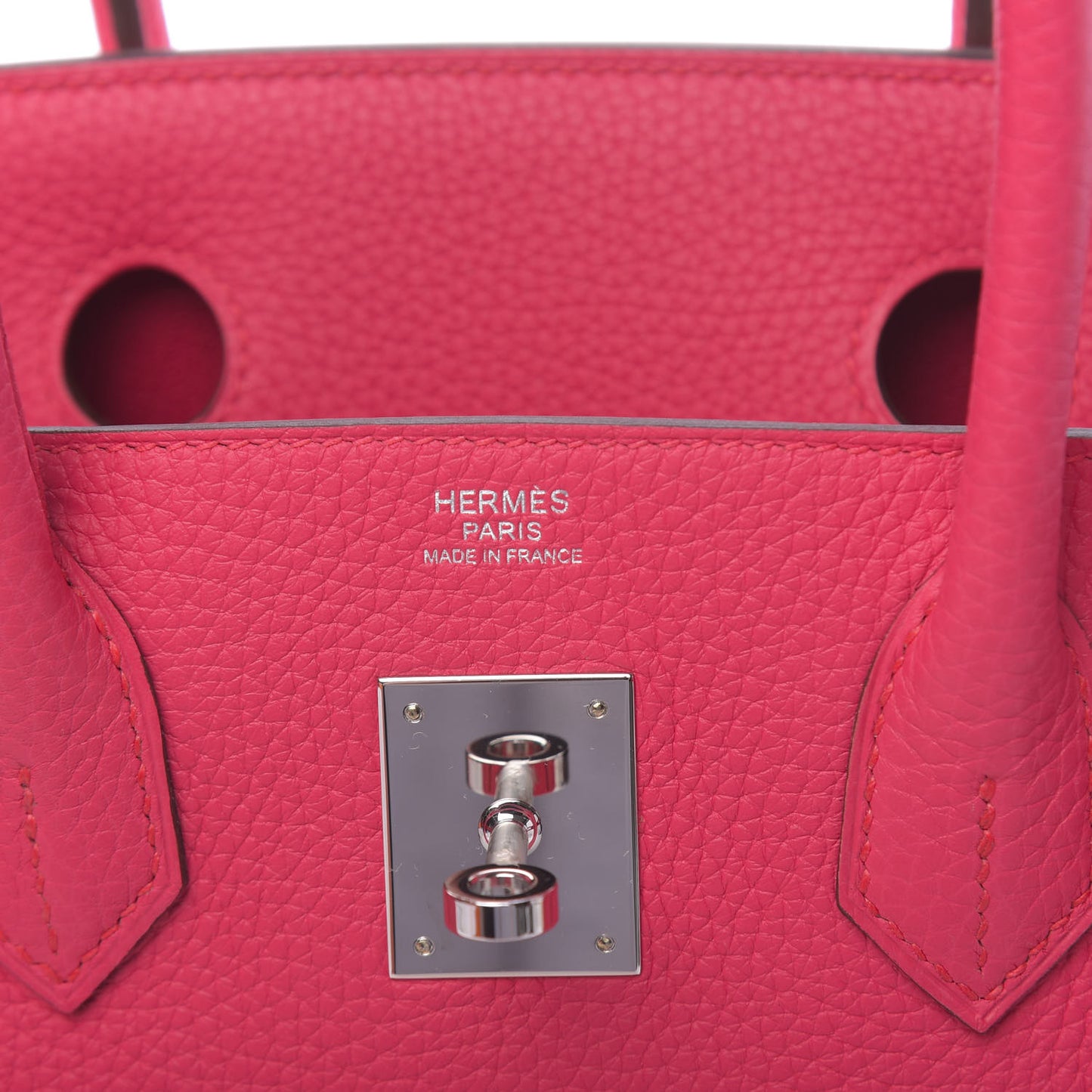 Taurillon Clemence Birkin 30 Rose Extreme