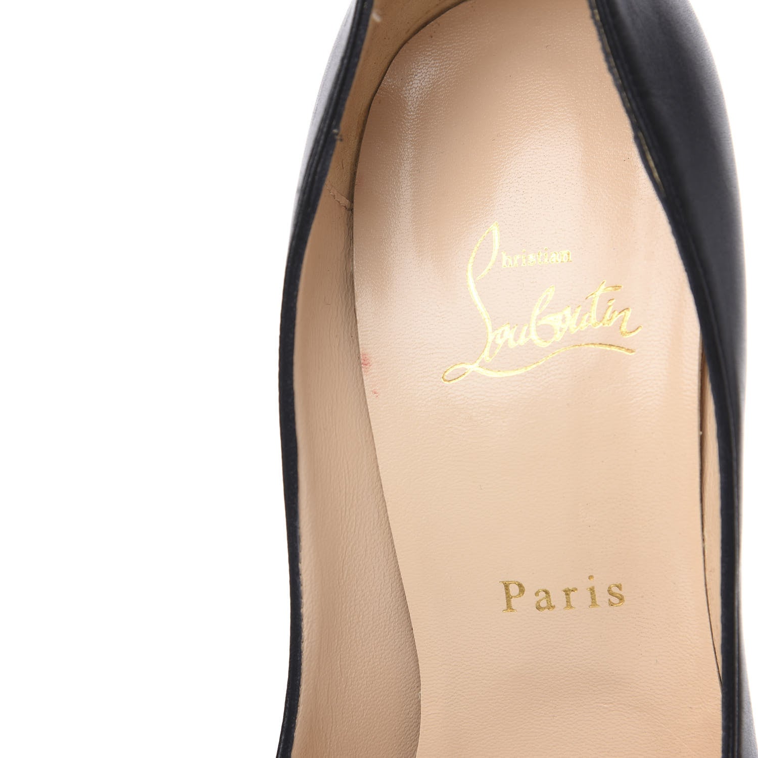 Christian Louboutin Calfskin Lady Indiana 140 Pumps 40.5 Black 10 of 11
