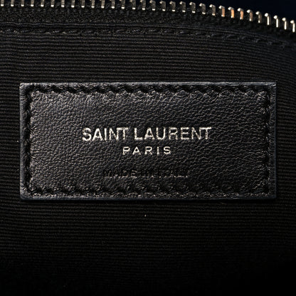 Saint Laurent Calfskin Y Quilted Monogram Large Loulou Chain Satchel Blue 6 of 12