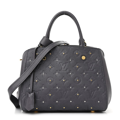 Louis Vuitton Empreinte Studded Montaigne BB Gris Silver 1 of 11