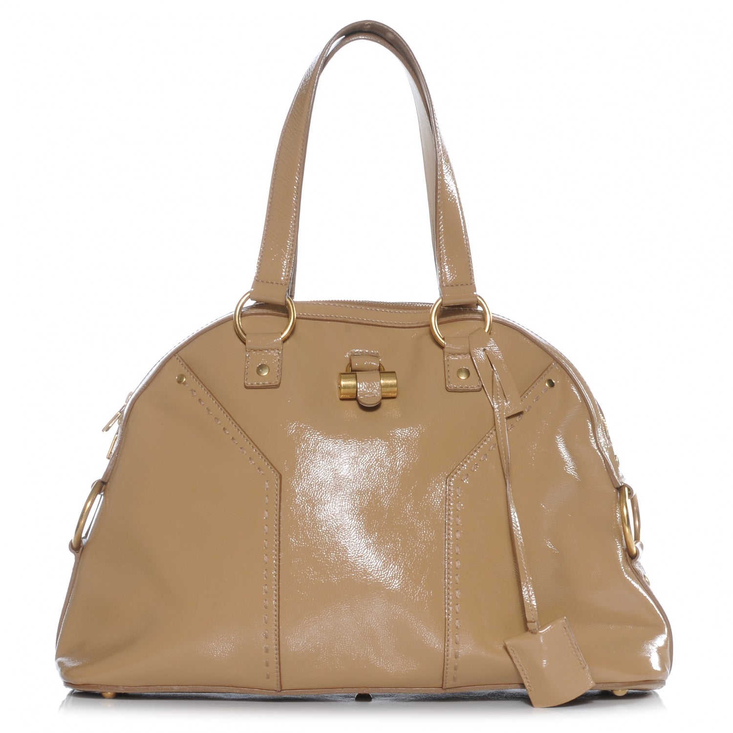 Saint Laurent Patent Large Muse Nude 1 of 7