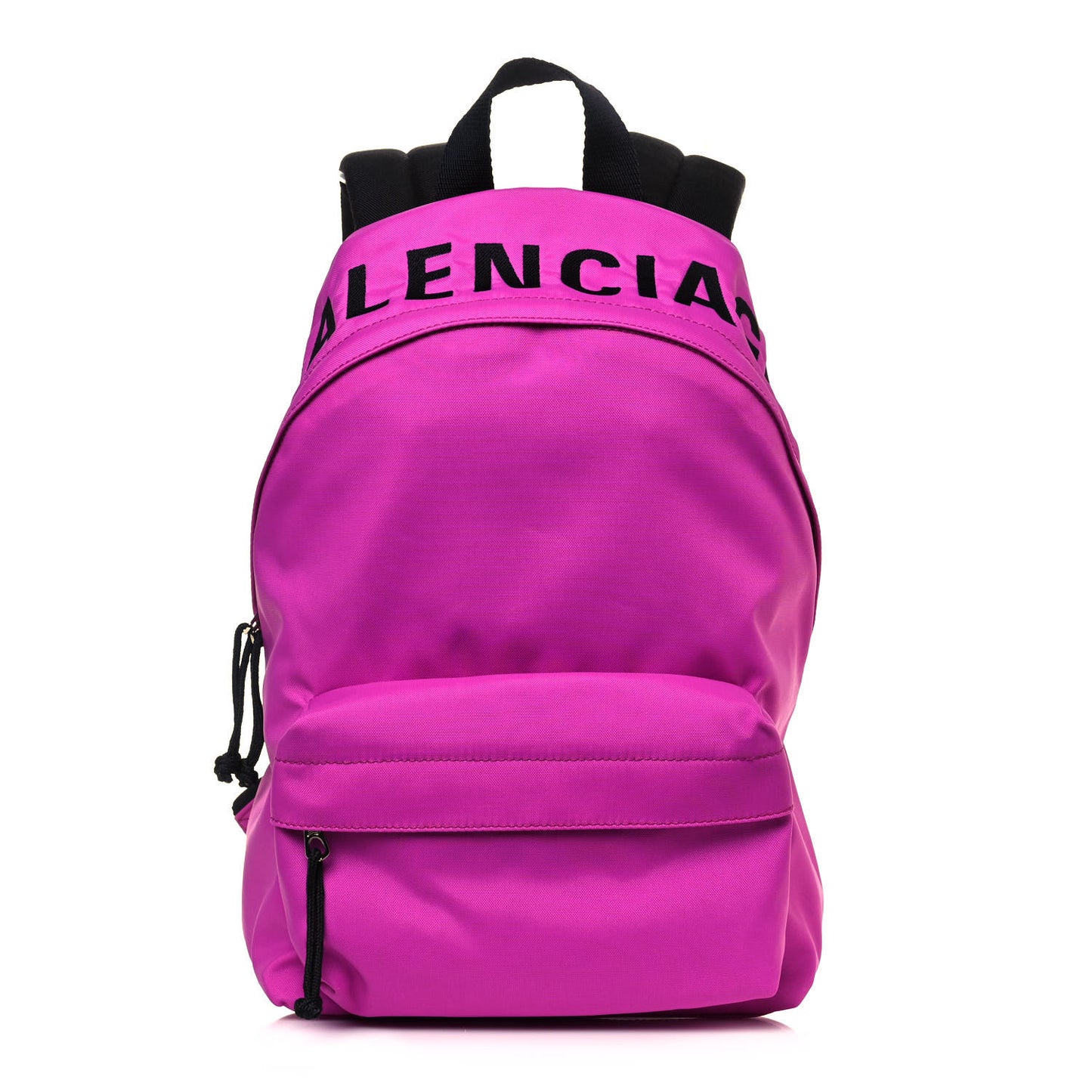 Sport Nylon Logo Embroidered S Wheel Backpack Fuchsia Black