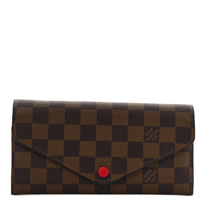 Louis Vuitton Damier Ebene Josephine Wallet Red 1 of 6