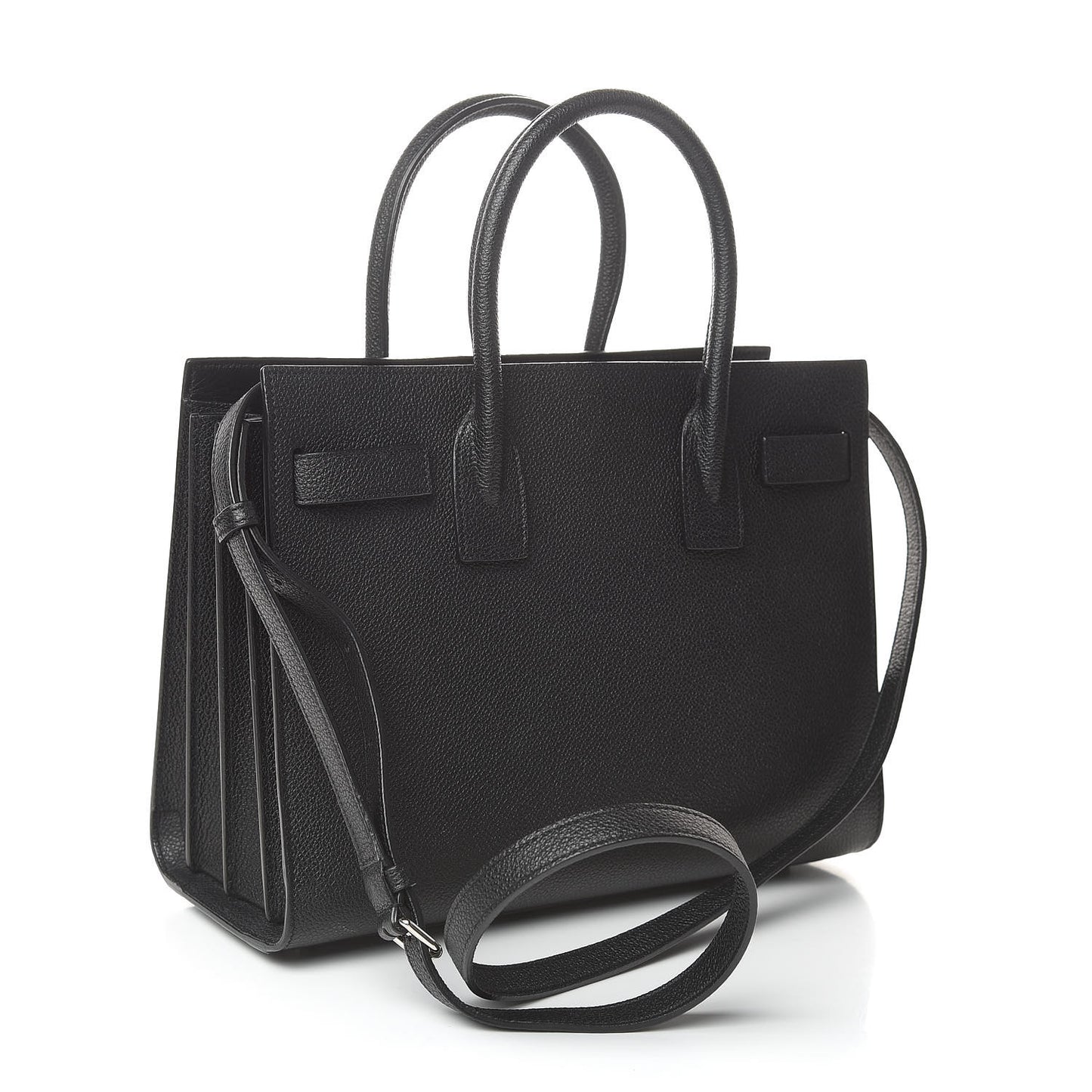 Grained Calfskin Baby Sac De Jour Black