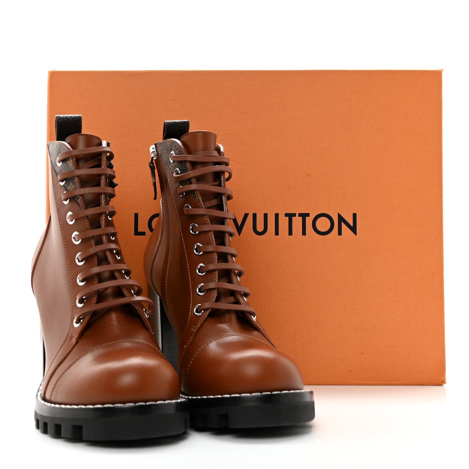 Louis Vuitton Calfskin Monogram Star Trail Ankle Boots 40 Cognac 13 of 13