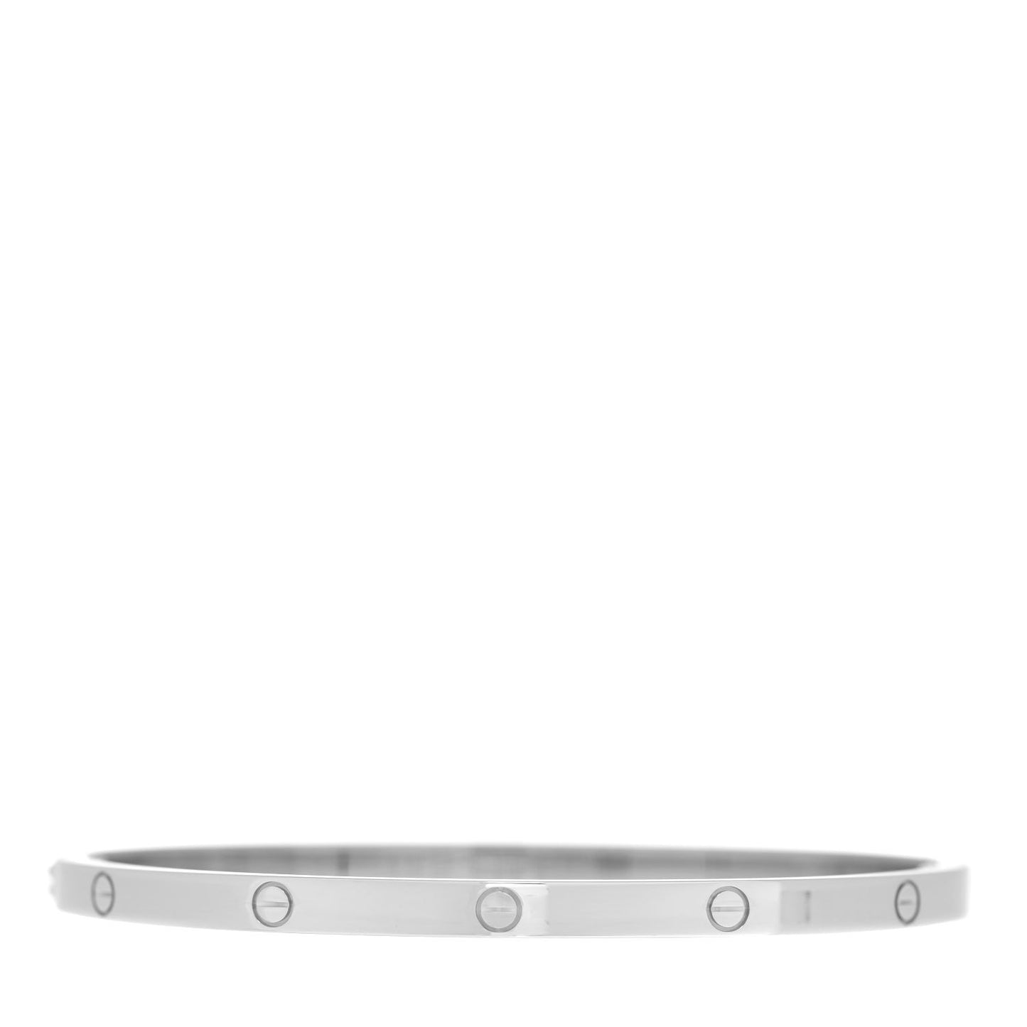 18K White Gold Small LOVE Bracelet 17