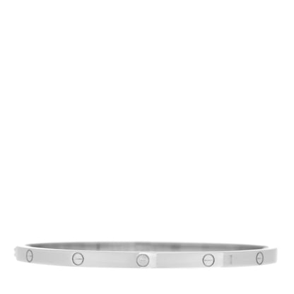 Cartier 18K White Gold Small LOVE Bracelet 17 3 of 6